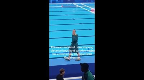 Olympian shocked to see familiar face in the stands.